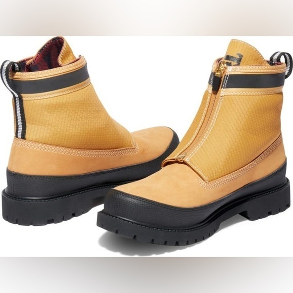 Timberland New Size 7 Heritage 6 Inch Front Zip Toe Bumper Boot Wheat Nubuck - Picture 5 of 12